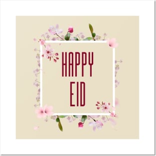 eid mubarak happy eid Posters and Art